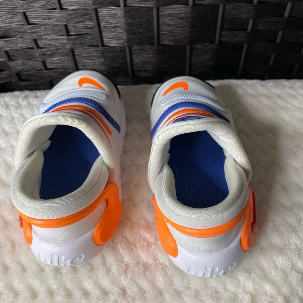 Nike Kids White Slip-On Sneakers with Orange & Blue Accents Toddler Size 6C - Picture 4 of 6